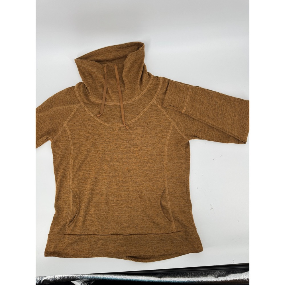 Kuhl Sweater‎ Marled Cowl Neck Large  Pullover Long Sleeve Pocket Sweatshirt